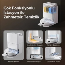 Roborock Planlanmış Temizlik ve Oda Algılama , Qrevo Maxv Çöp Istasyonlu 7000 Pa Emiş Gücü ,robot Süpürge+ Aprilla Şarjlı Araç Süpürgesi Hediye