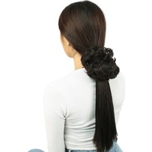 Colezium Yoğun Lı Lastikli Topuz Toka / Kahverengi