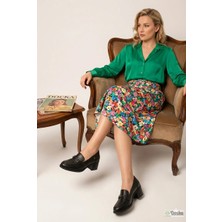 Mammamia Kadın Hakiki Deri Ortopedik Kalın Topuklu Klasik Ayakkabı M27YA/3395