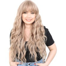 Colezium Perçemli Uzun Su Dalgası Fiber Sen Peruk/ Küllü Bebek Sarı