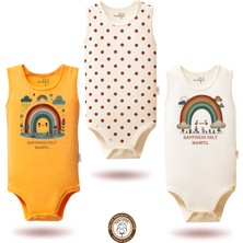 Mahfel Premium %100 Pamuklu Kız Atlet Çıtçıtlı Bebek Body Zıbın 808-815