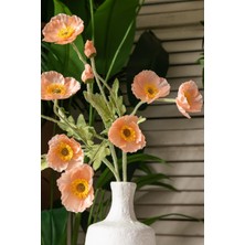 Güleç Yapay Çiçek Yapay Gelincik Çiçeği 60 cm Tek Dal