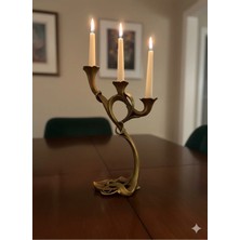 İki Cadı Tasarım Yapraklı Zarif Şamdan Polyester Obje