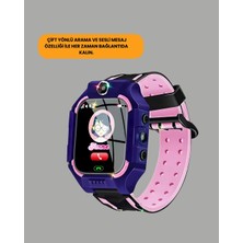 xirshop S10 Mor Çocuk Takip Saati Elektronik Bariyer ve Sesli Mesaj Destekli