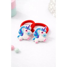 Nati Co Çocuk Lastik Toka 2’li Set – Sevimli Tek Boynuzlu At Saç Tokası