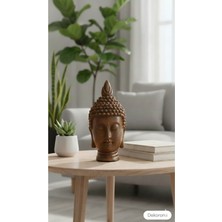 Tual Hobi Sanat Dekoratif Buda Büstü Heykeli (29X13CM) Ev ve Ofis Dekorasyon Biblo Obje