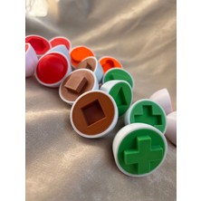 Mibe.co Geometrikyumurta Eşleştirme Oyunu Montessöri Eğitici Yumurta Bultak Oyunu Bul-Tak