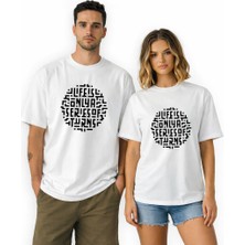 Kidilia Life Is Only Series Of Turns Görselli Unisex Bisiklet Yaka Tshirt - Beden: Srenk: Beyaz