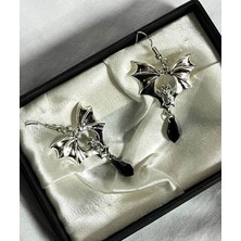 Dükkan Hediyelik Dükkan Design Taşlı Gotik Yarasa Küpe