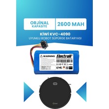 Electroll Kiwi KVC-4090 Uyumlu Batarya (Standart Kapasite) 2600MAH Robot Süpürge Bataryası