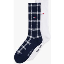 Tommy Hilfiger Th Unı Tj Sock 2p Tartan Uniseks Mavi Çorap - S701236476
