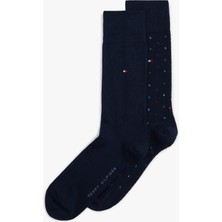 Tommy Hilfiger Th Men Sock 2p Structure Dot Erkek Mavi Çorap - S701236311
