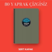 Keskin Color 17X24 cm Çizgisiz 80 Yaprak Outdoor Sert Kapak Telli Defter 70 gr Ivory Kağıt