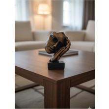 Dekoromi Dekoratif Uyuyan Kadın Maske Heykeli 3D Biblo Obje (21X16CM) Ev ve Ofis Dekorasyon Hediyelik Ürün