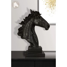 Tual Hobi Sanat Dekoratif Royal Atı Başı Büst Heykeli Biblo