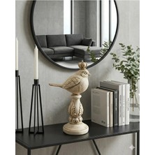 Dekoromi Dekoratif Taçlı Kuş Biblo (18X10CM) Ev Masa Raf Ünite Dresuar Üzeri Dekorasyon Obje