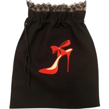 AGBTREND Bayan Ayakkabı Kesesi Torbası Nakış Desenli 35X40CM