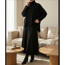 Kadın  Balıkçı Yaka Fermuar Detaylı Kazak