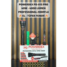 Powerdex PD-815 Pro 40W \ 4000 Lümen Professional Zoom’lu El & Tüfek Feneri