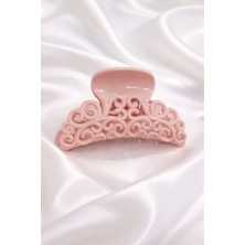 Nati Co Vintage Desenli Pembe Mandal Toka – Günlük & Şık Kullanım (7 Cm)