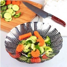 Reoona Katlanır Buharda Sebze Pişirici Haşlayıcı Haşlama Sepeti Aparatı