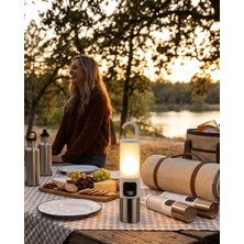 Flamex Outdoor Kamp Feneri USB Şarjlı Yüksek Parlaklık Güç Ekranlı LED Aydınlatma