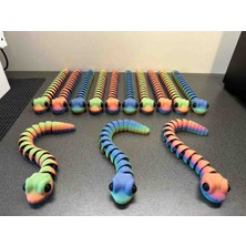 Talaşoğlu ​3d Yazıcı Baskısı Esnek Artikülasyonlu Bebek Yılan - Dekoratif Masa Üstü Aksesuarı