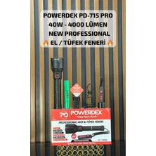 Powerdex PD-715 Pro 40W & 4000 Lümen Profesyonel El & Tüfek Feneri