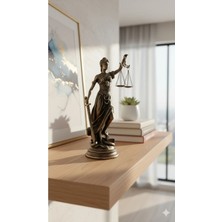 Tual Hobi Sanat Dekoratif Adalet Terazisi Heykel Themis Biblo Ev Ofis Hediyelik Dekorasyon Ürünü (35CM Büyük Boy)