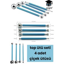 Top Ütü Seti 4 Adet Çiçek Ütüsü