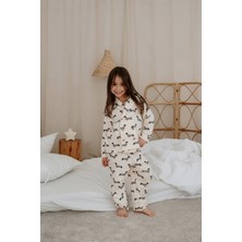 Oh La La Koala Köpek Baskılı Yaka Detaylı Çocuk Pijama Takımı