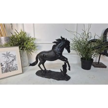 Dekoromi Dekoratif Şaha Kalkan At Heykel Biblo 28X31 cm