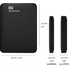 Wd Elements 500 GB HDD USB 3.0 Taşınabilir Harddisk