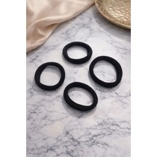 Nati Co Kalın Siyah Lastik Saç Tokası Seti – Güçlü Tutuş (4’lü)