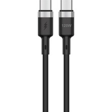 Avcı Teknoloji Market Type-C To Type-C Şarj Kablosu 120W Süper Hızlı Şarj Usb-C Data ve Şarj Kablosu
