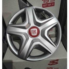 Yk Fiat Egea / Doblo / Fiorino Uyumlu 16 Inç Jant Kapağı 4'lü Takım Amblem Hediyeli