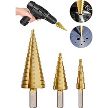 Mucit Home 3 Lü Kademeli Matkap Ucu Sac Delme Seti 3 Parça Kademeli Uç