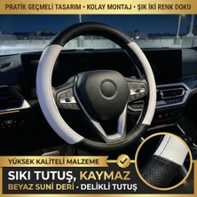 Valente Lusso  Geçmeli Direksiyon Kılıfı Taraftar Serisi Çift Renk - Yüksek Kontrast & Modern Doku (38-40CM Universal)