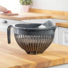 Eskabia Çok Amaçlı Süzgeç Pirinç Süzgeci 3 Litre Antrasit