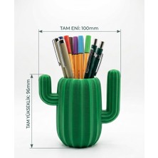 Lubiko Studio Kaktüs Tasarım Çok Amaçlı Kalemlik & Makyaj Fırçalığı - Dekoratif Ofis Organizer / Hediyelik