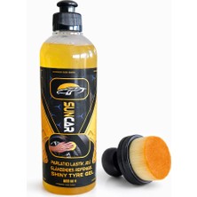 Suncar Lastik Parlatıcı Jel 600 ml + Lastik Parlatma Fırçası
