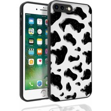 Apple iPhone 8 Plus Uyumlu Kılıf Desenli Kamera Korumalı Parlak Zore Nora Kapak