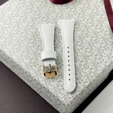 Kuzgun Deri Samsung Galaxy Watch 4 5 6 7 40 44MM Fe Uyumlu Watch 3 41MM, Gear, Sport, Active 2 Serileriyle Uyumlu Saffiano Deri El Yapımı 20MM Akıllı Pimli Saat Kordonu, Galaxy Watch Kadın Kordon