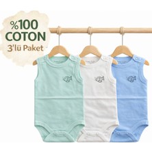 Cemre Yenidoğan Çıtçıtlı Bebek/çocuk 3 Lü Body %100 Pamuk