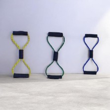 Helia Studio Üçlü Yumuşak Orta Sert Direnç Ayak ve Göğüs Egzersiz Pilates Direnç Lastiği - Spor - Yoga - Fitness