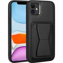Apple iPhone 11 Uyumlu Kılıf Kartlıklı Standlı Pu Deri Zore Memo Kapak