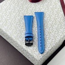 Kuzgun Deri Huawei Watch Gt 4 5 6 41MM Watch 5 42MM Uyumlu 18MM Akıllı Pimli Saffiano Deri El Yapımı Kadın Saat Kordonu