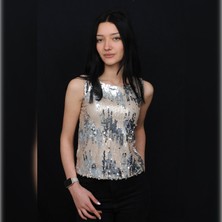 Arda Ege Bej Askılı Pullu Buluz