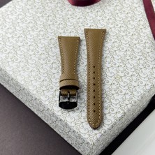 Kuzgun Deri Huawei Watch Gt 4 5 6 41MM Watch 5 42MM Uyumlu 18MM Akıllı Pimli Saffiano Deri El Yapımı Kadın Saat Kordonu