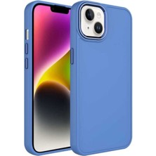 Apple iPhone 14 Plus Uyumlu Kılıf Metal Çerçeve ve Buton Tasarımlı Silikon Zore Luna Kapak